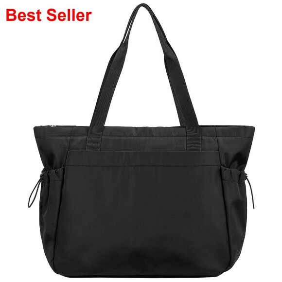 Handbags - Large Lightweight Tote Bag with Zipper Compartments for Work Travel Gym